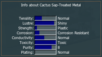 Info about Cactus Sap-Treated Metal