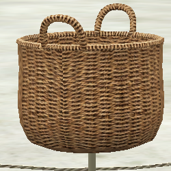 papyrus basket with tar and pitch
